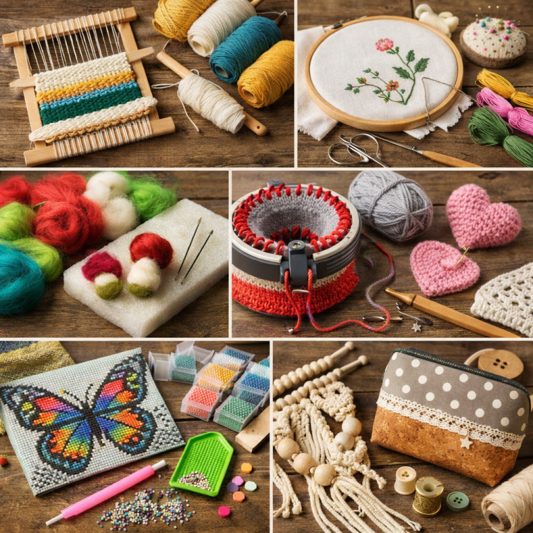 Entdecke dein neues Hobby: Von Klassikern bis zu modernen Trends. Vielfältiges Handwerksangebot in Kaarst: Weben, Sticken, Diamond Painting und modernes Stricken für Kinder und Teens.